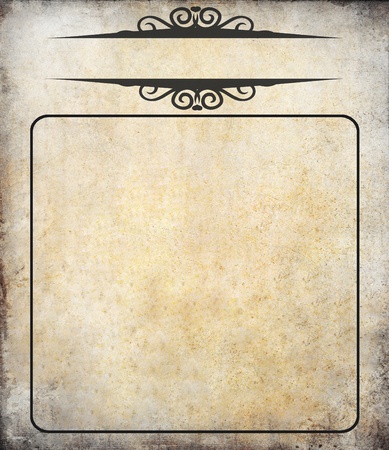 old grunge paper background with label vintage の写真素材