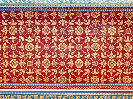 Thai art wall pattern for backgroundの写真素材