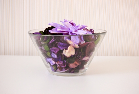 Dried flower in bowl for spaの写真素材