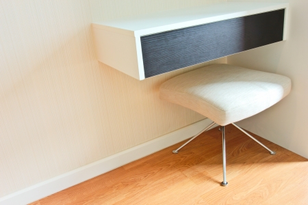 detail of a dressing cabinet in a bedroomの写真素材