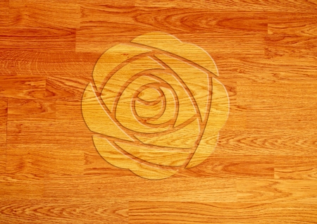 Rose over wooden backgroundの写真素材