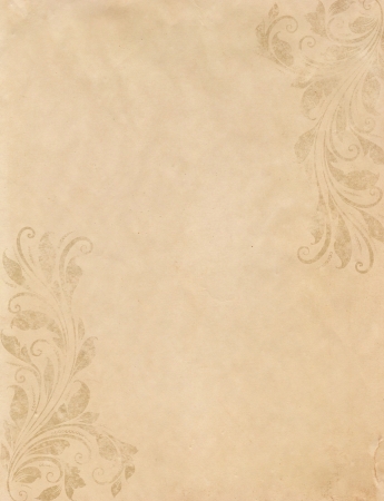 old grunge paper background with vintage victorian style の写真素材