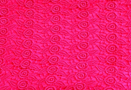 Detail of pink lace pattern fabric の写真素材