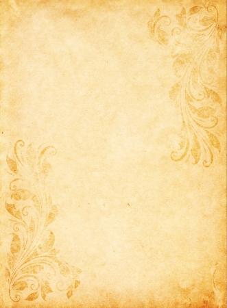 old grunge paper background with vintage victorian styleの写真素材