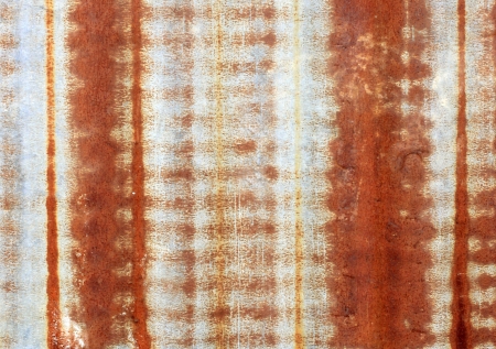 A rusty corrugated iron metal textureの写真素材