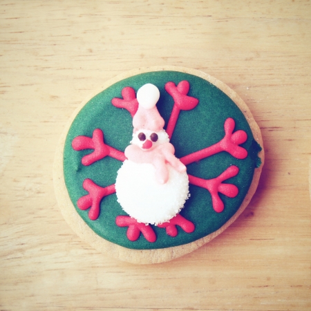 Decorated colorful gingerbread with retro filter effectの写真素材