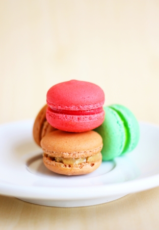 Tasty colorful macaroonsの写真素材