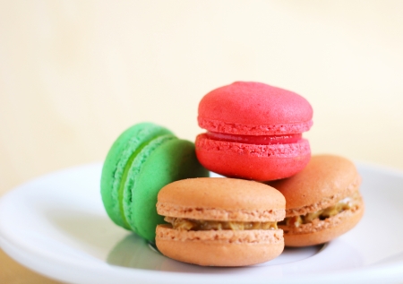 Tasty colorful macaroonsの写真素材