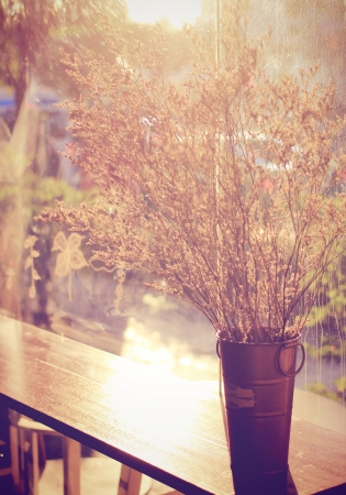 Decoration dried flowers with retro filter effectの写真素材