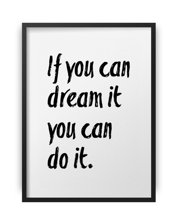 Inspirational motivating quote poster on frame backgroundの写真素材