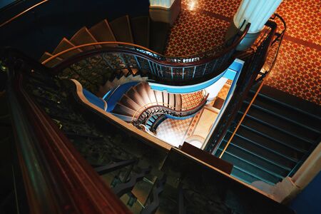 Sydney, Australia - January 21, 2019: Interior of Queen Victoria Building staircase, Queen Victoria...
