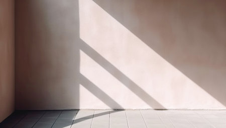 Abstract of natural shadow overlay in modern room interior design background, mockup and display for presentation, generative aiの素材