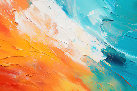 Abstract art detail of acrylic painting showing color texture backgroundの素材