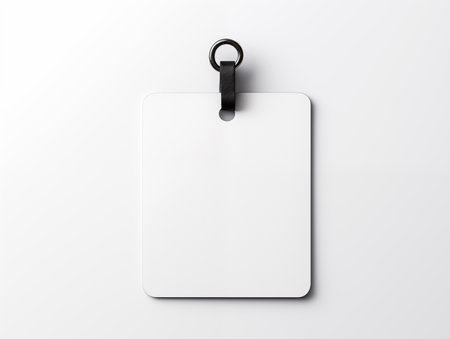Blank empty name tag card mockup isolated for brandの素材