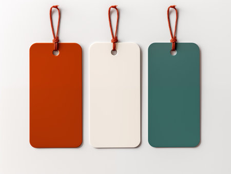 Blank empty name tag card mockup isolated for brandの素材