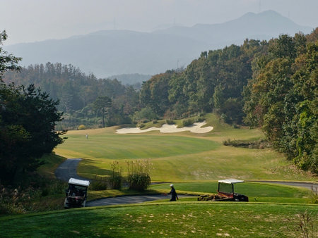 Golf course in south korea,Golgukdoの写真素材