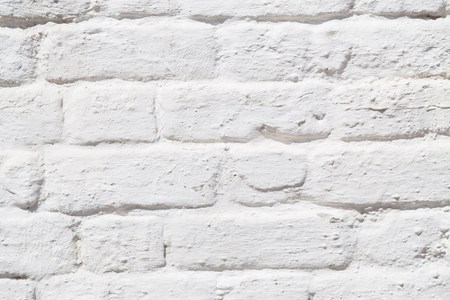 Old white brick wall texture for backgroundの写真素材