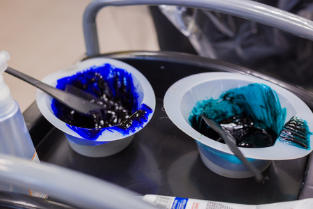 hair dyes. Close up shot. Beauty and fashion conceptの写真素材