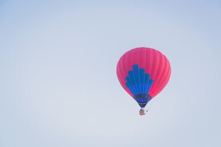 Colorful hot air ballon on the airの写真素材