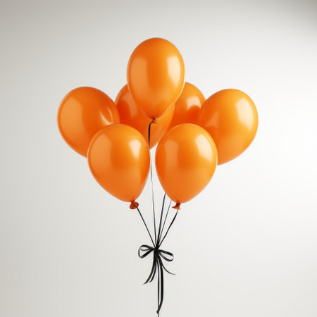 Bunch of orange on white background, halloween or birthday partyの素材