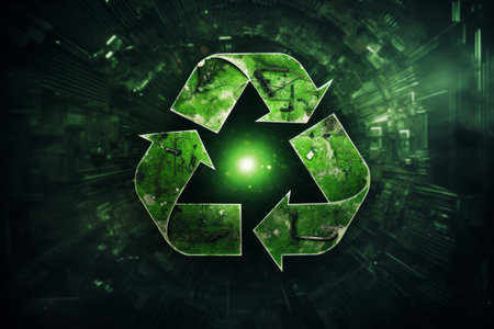 Recycling symbol. Environmental protection, ecology, recycle conceptの素材