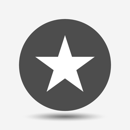 Star. Symbol of decoration, award, quality, rating. Isolated vector icon, sign, emblem, pictogram. Flat style for design, web, logo or UI. Eps10のイラスト素材