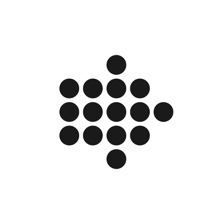 Arrow  Isolated vector icon, sign, emblem, pictogram. Cursor  navigation concept. Flat style for design, web, logo or UI. Eps10 Vector illustration.のイラスト素材