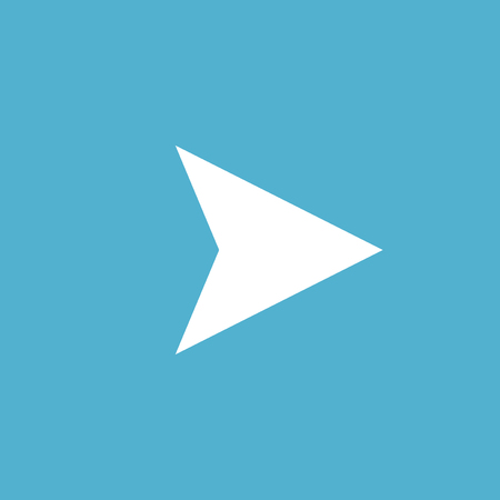Arrow. Isolated vector icon, sign, emblem, pictogram. Cursor,navigation concept. Flat style for...