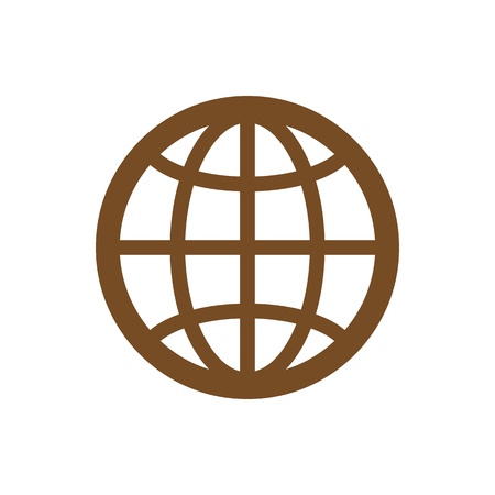 Globe icon illustration on white background.のイラスト素材