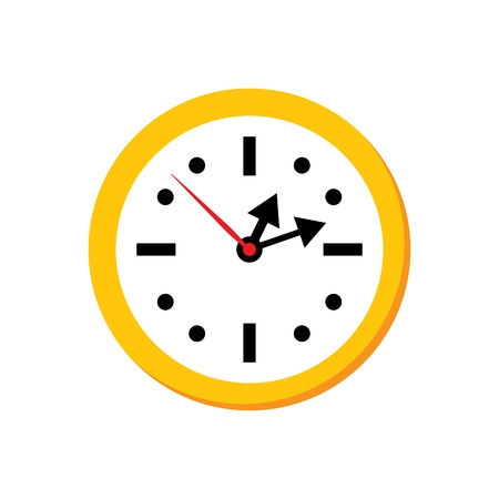 vector clock icon - time symbol, watch illustration