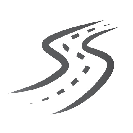 Road icon - street symbol, path illustration, travel concept - way signのイラスト素材