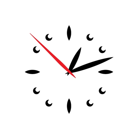 Clock icon - time symbol, watch illustrationのイラスト素材