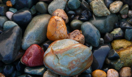 A shingle beachの写真素材