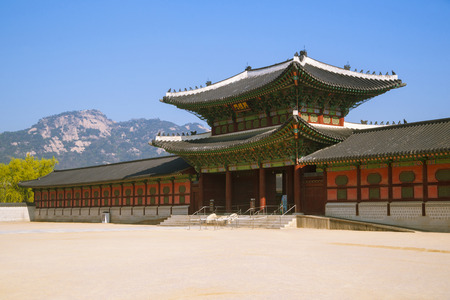 Gyeongbokgung Palace, famous place in Seoulのeditorial素材