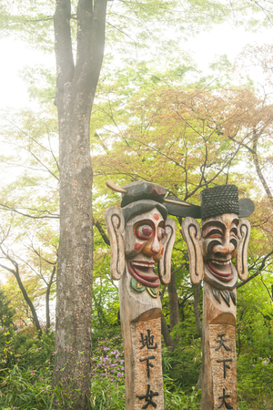 jangseung, totem poleの写真素材
