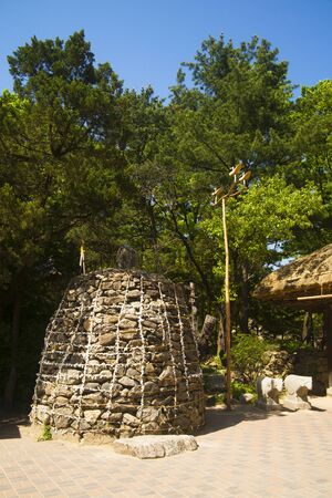 Pine, Sotdae, Sculpture, Indigenous, Traditional, Culture, Koreaの写真素材