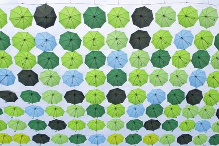 Umbrella,composition,pretty,beautiful,sky,creative,background,space,sunlight,colorful,songdo,koreaの写真素材