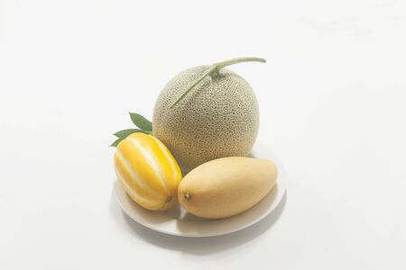 melon, mango, melon (oriental melon, Korean melon), fruit, delicious, sweet, fresh, fruit, food, harvest, vitamin, dessert, Koreaの写真素材