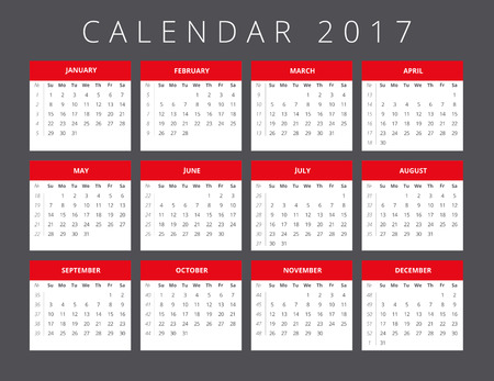 Calendar 2017のイラスト素材