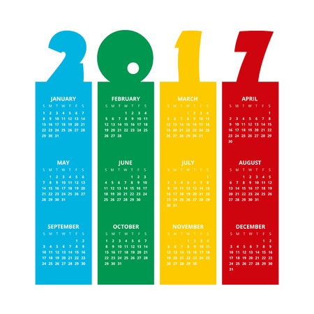 Calendar 2017のイラスト素材