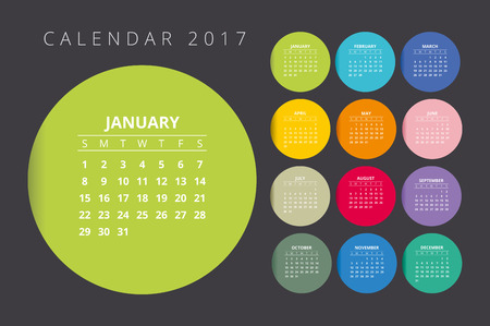 Calendar 2017のイラスト素材