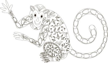 Zentangle drawn vector illustrationのイラスト素材