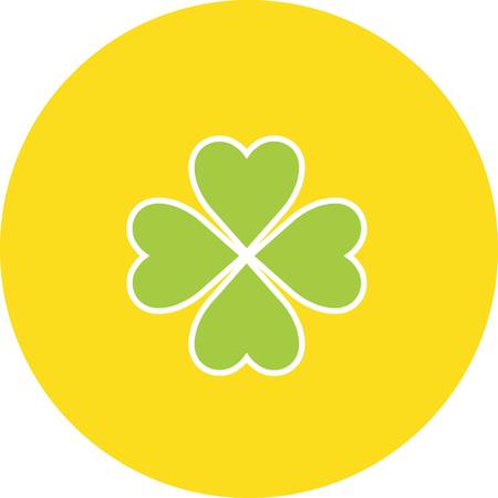 Set of St Patrick's day flat icons, clover quatrefoil vector illustrationのイラスト素材
