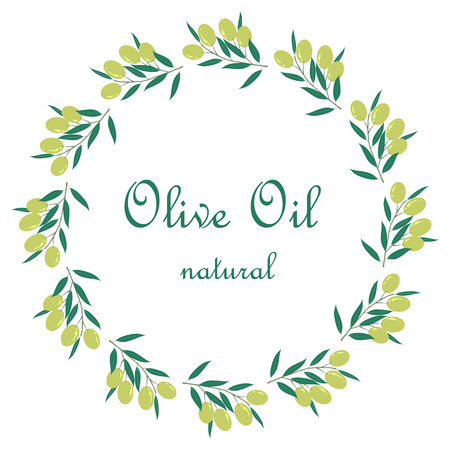 Olive oil on whiteのイラスト素材