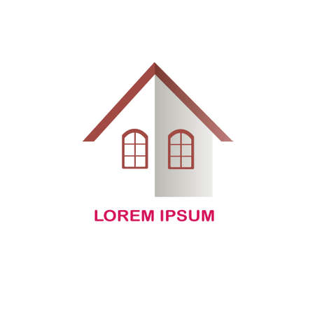 Construction company logo, Lorem Ipsum. Art design stock vector illustration for web, for printのイラスト素材