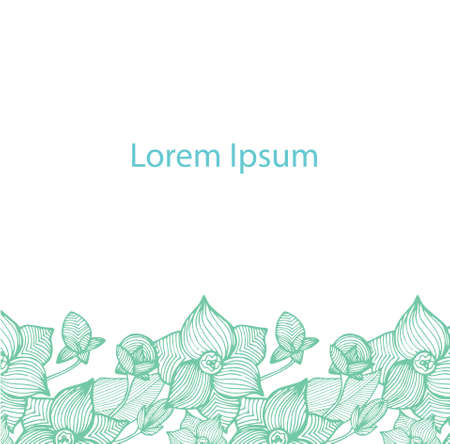 Abstract floral seamless blue pattern art design elements Lorem Ipsum stock vector illustration for web, for print, for fabric printのイラスト素材