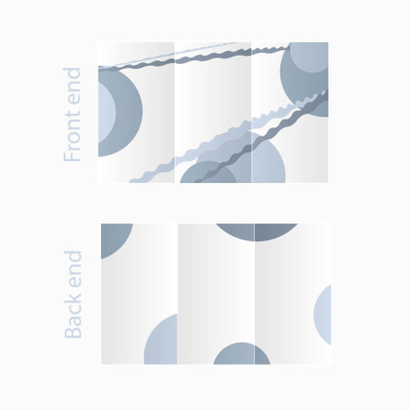 Tri-fold brochure design. Blue template for web, for print typography design element stock vector illustrationのイラスト素材