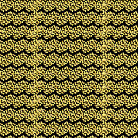 Gold pattern seamless pattern on black art design stock vector illustration for web, for print, for fabric printのイラスト素材