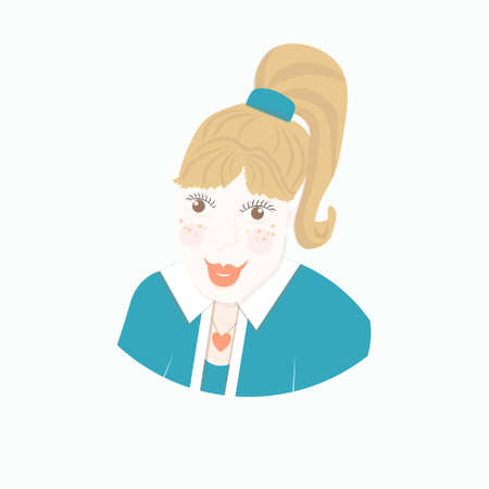 Woman face icon art design element stock vector illustration for web, for printのイラスト素材
