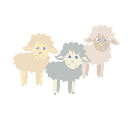 Sheep. Cartoons farm animal art design stock vector illustration for web, for printのイラスト素材